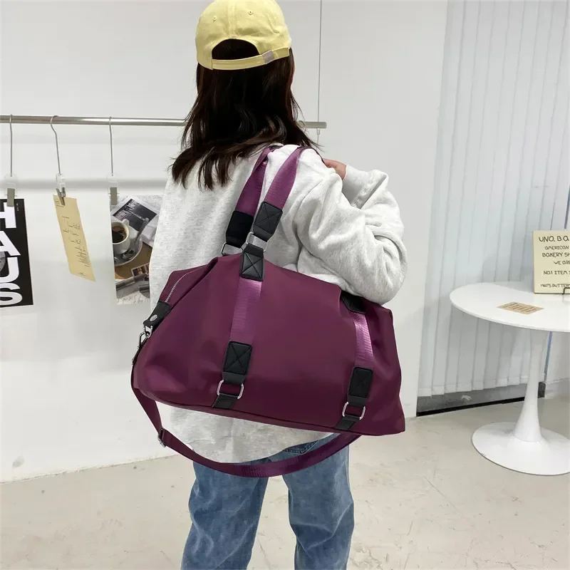 AL  Portable Bag Female Dry and Wet Separation Waterproof Large Capacity Travel Bag Yoga Solid Color Fitness Bag
