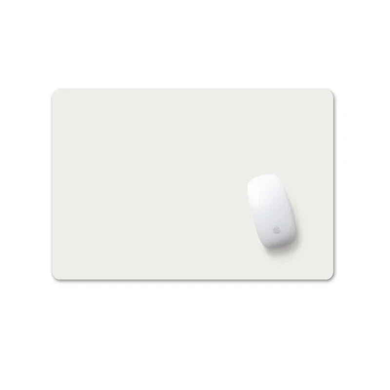 Deluxe Solid Color PU Leather Waterproof Mouse Mat, Anti-slip, 23x19cm - Stylish Desk Accessory