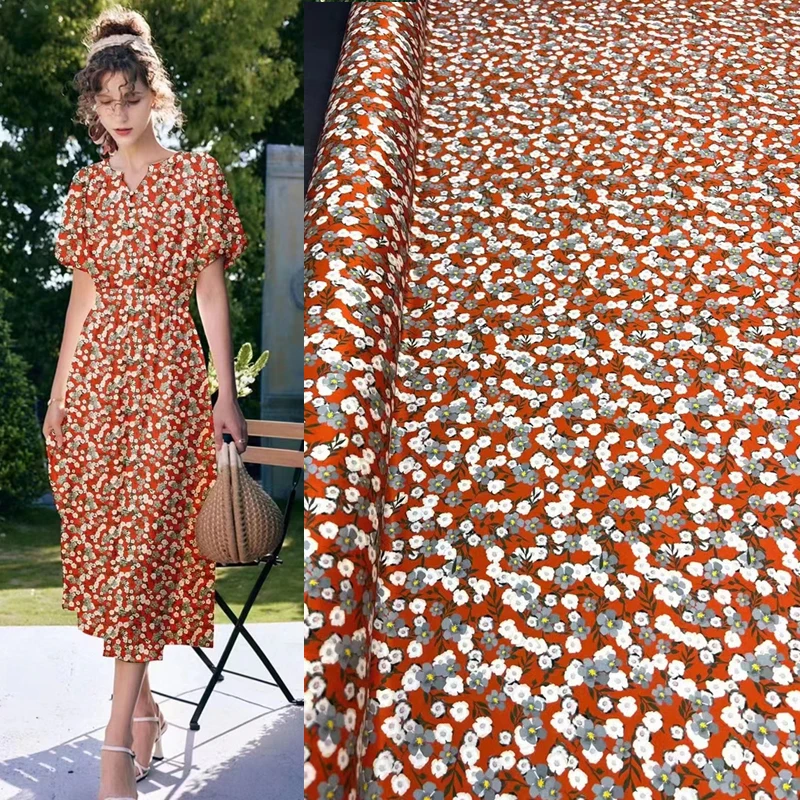 Romantic retro atmosphere floral dress,
