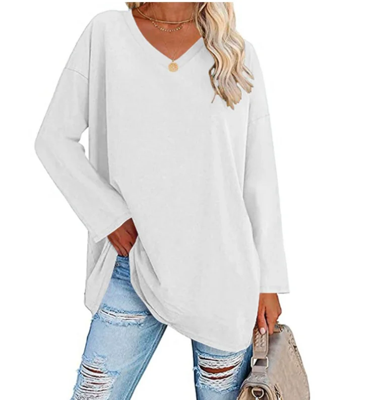 Women Long Sleeve T Shirt Spring Autumn Solid Slim Fit Casual Shirts Female Pullovers Basic Tee Y2k Clothes Streetwear Crop Tops 2