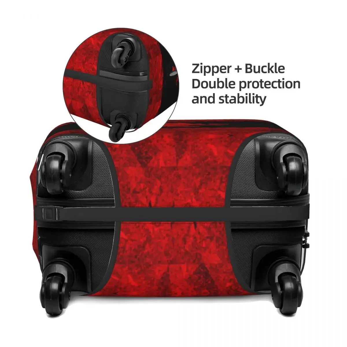 Custom Canada Flag Luggage Cover Elastic Canadian Patriotic Travel Suitcase Protective Covers Fits 18-32 Inch 3