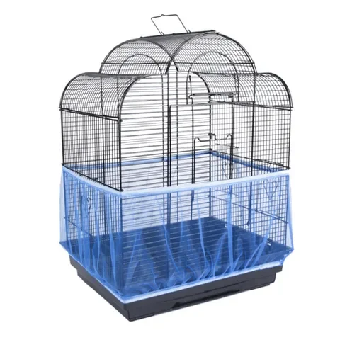 

Mesh Nylon Bird Cage Cover Soft Easy Cleaning Seed Catcher Parrot Bird Supplies Receptor Airy Fabric Mesh Bird Cover