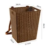 Large Storage Basket Imitation Rattan Vegetable Organizer Tea Picking Market Gathering Backpack Shoulder Strap Storage Bucket 6