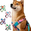 Premium Explorer Harness Y-Shaped Dog HarnessAdjustable Durable Nylon Soft Padding Metal Buckles and Leather Handle for Pets