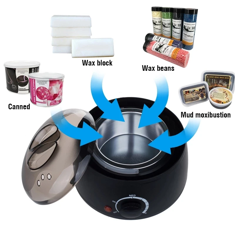 200ml Hair Removal Wax Melting Machine Portable Hair Removal Kit Quick Multi-function Heater Melting Pot Hot Heater Depilation