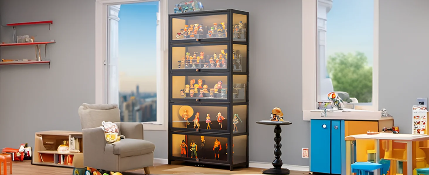 tall bamboo storage cabinet