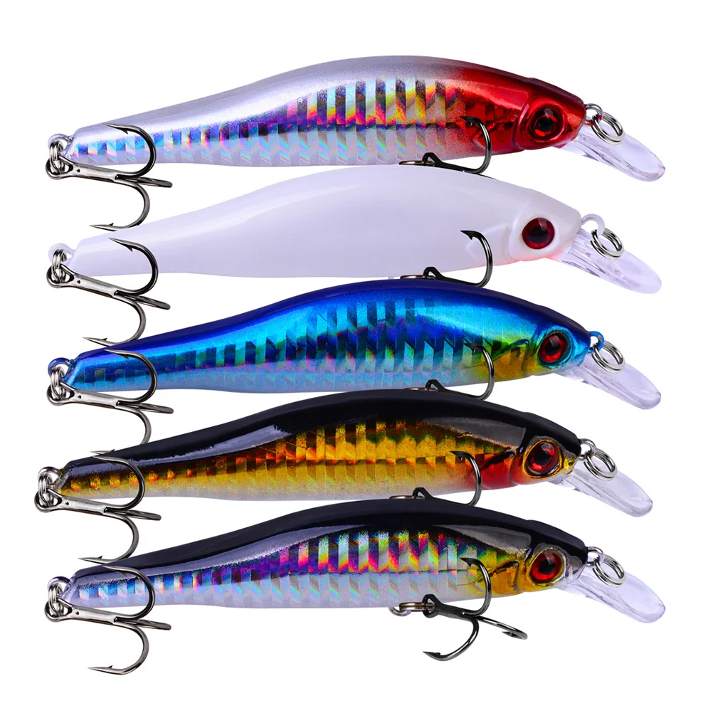 

5pcs Artificial Fishing Lure Portable Fishing Baits Useful Fishing Accessaries Fishing Tools for Outdoor Outside (Random Color)