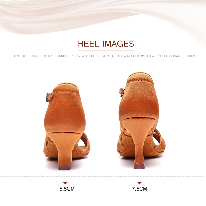 Ballroom Latin Dance Shoes Women Tango jazz Salsa Dancing Heeled Shoes girl Adjustable upper Soft Bottom Dance