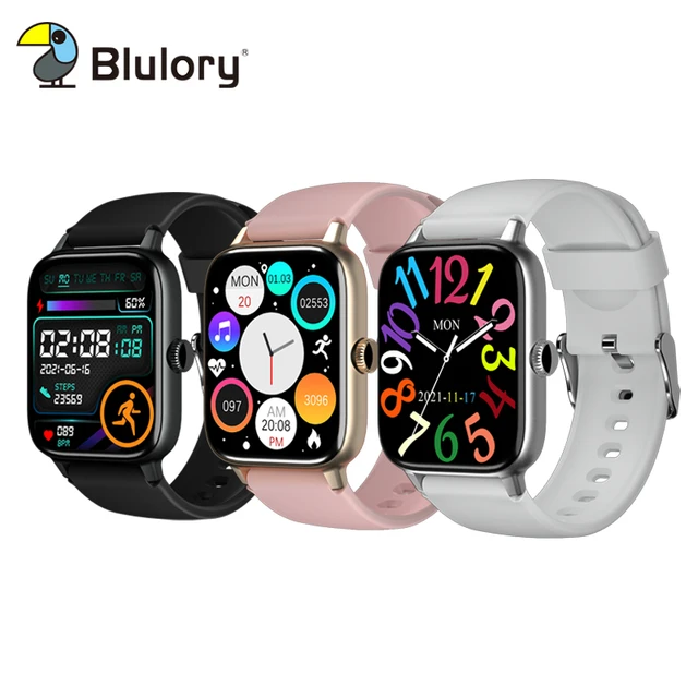 Blulory Bluetooth Smart Watch Men Waterproof Sport Fitness Tracker Wea