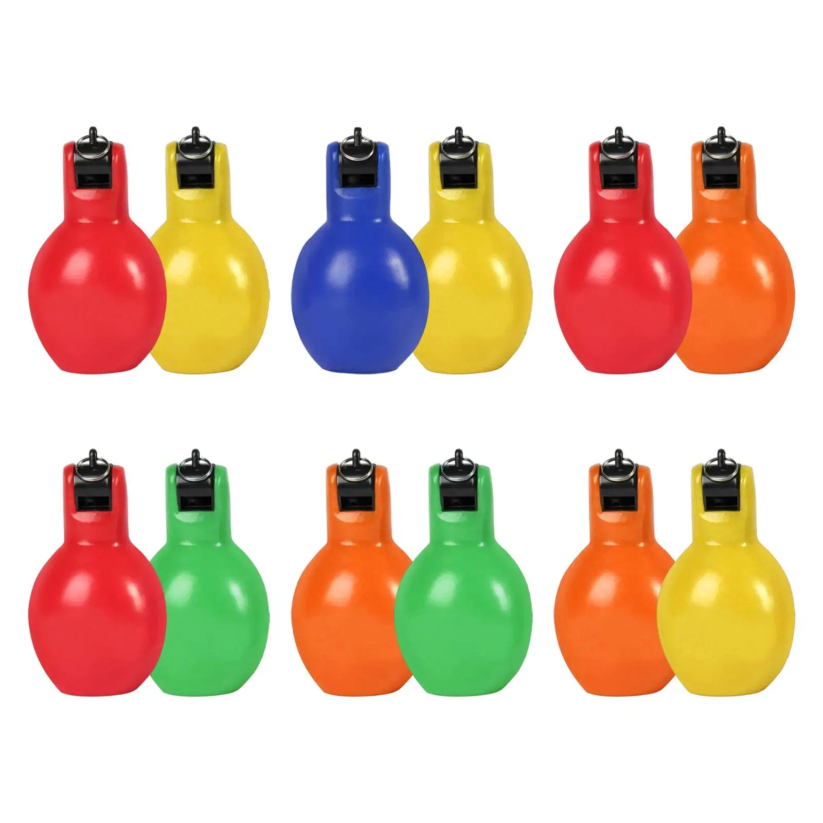 

2Pcs Hand Squeeze Whistles Soft Trainer Whistle for Walking Survival Hiking
