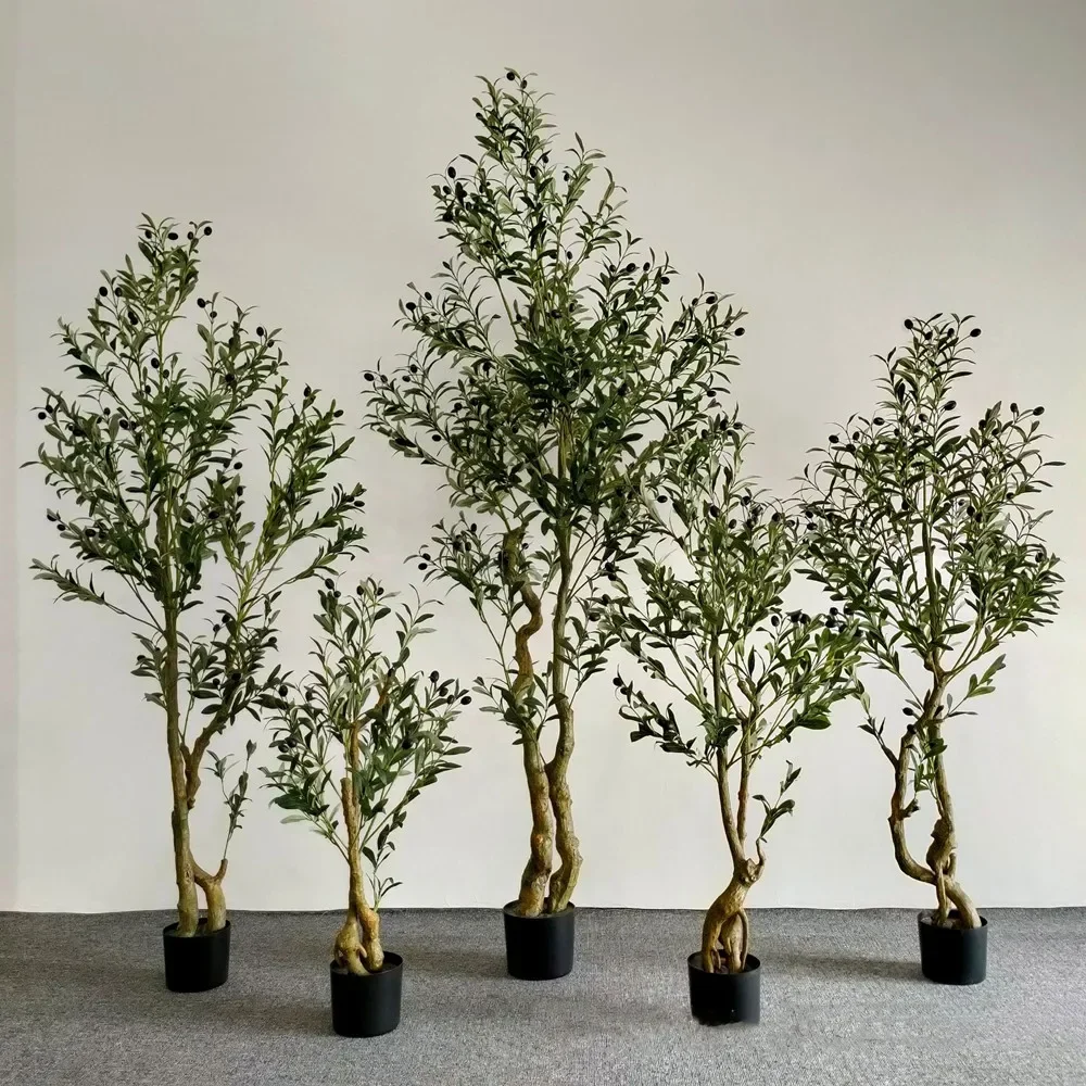 

Large Artificial Olive Branches and Fruits, Fake Plant, Potted Branches, Home, Office, Living Room, Floor Bonsai, 60-240cm
