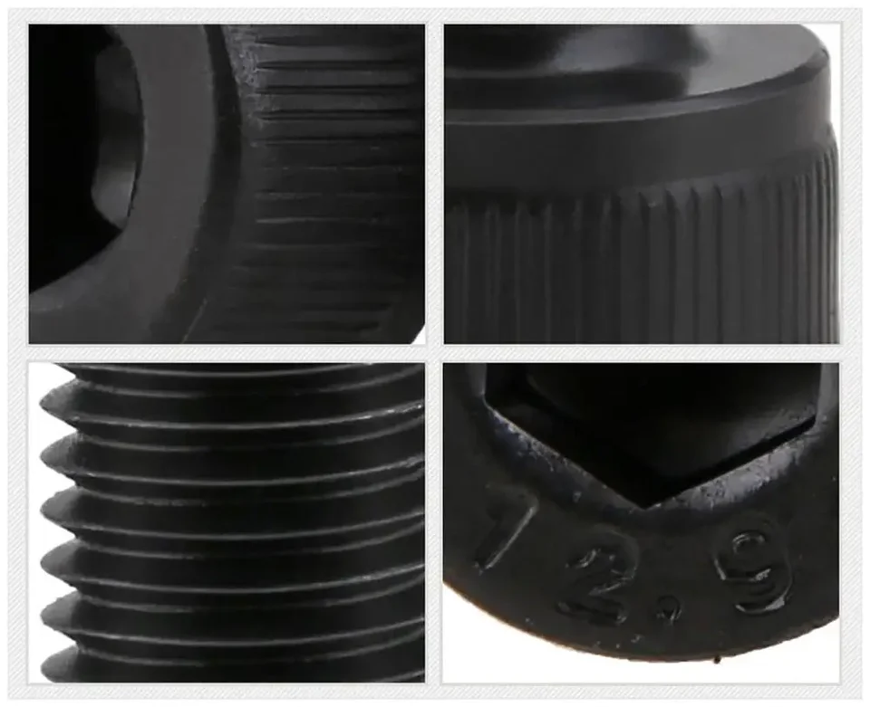 1 Pz M12 M14 Nero Filettatura Fine Esagonale Vi A Testa Esagonale DIN912 Grado 12.9 Bulloni A Brugola In Acciaio Al Carbonio Passo 1.25/1.5mm - Foto 10