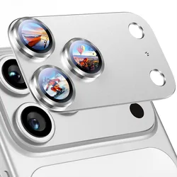 Premium Aluminum Alloy Camera Lens Protector with AR Tempered Glass and Drop Protection - iPhone 17 Pro (Silver)