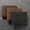 New Fashionable Vertical Retro 2% Off Multi Card Slot Wallet Matte Multi functional Leisure Multi card Slot carbon wallet men 2
