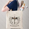 Basgiath War College Pattern Canvas Tote Bags Best Gift for Bookish Women Shopping Bag for Novel Lover Fourth Wing Shoulder Bag 5