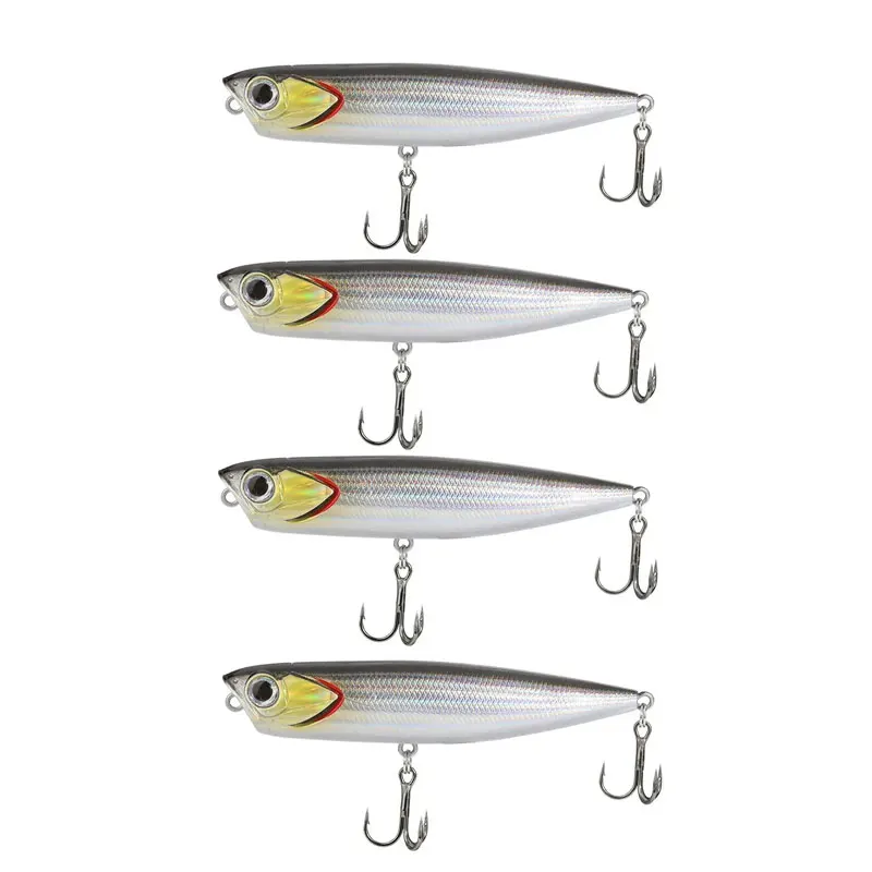 Crayon flottant Long pêche à la traîne leurre de pêche artificiel appât 12.5 g/18g Topwater crayon flottant Popper leurre pour bar carpe truite