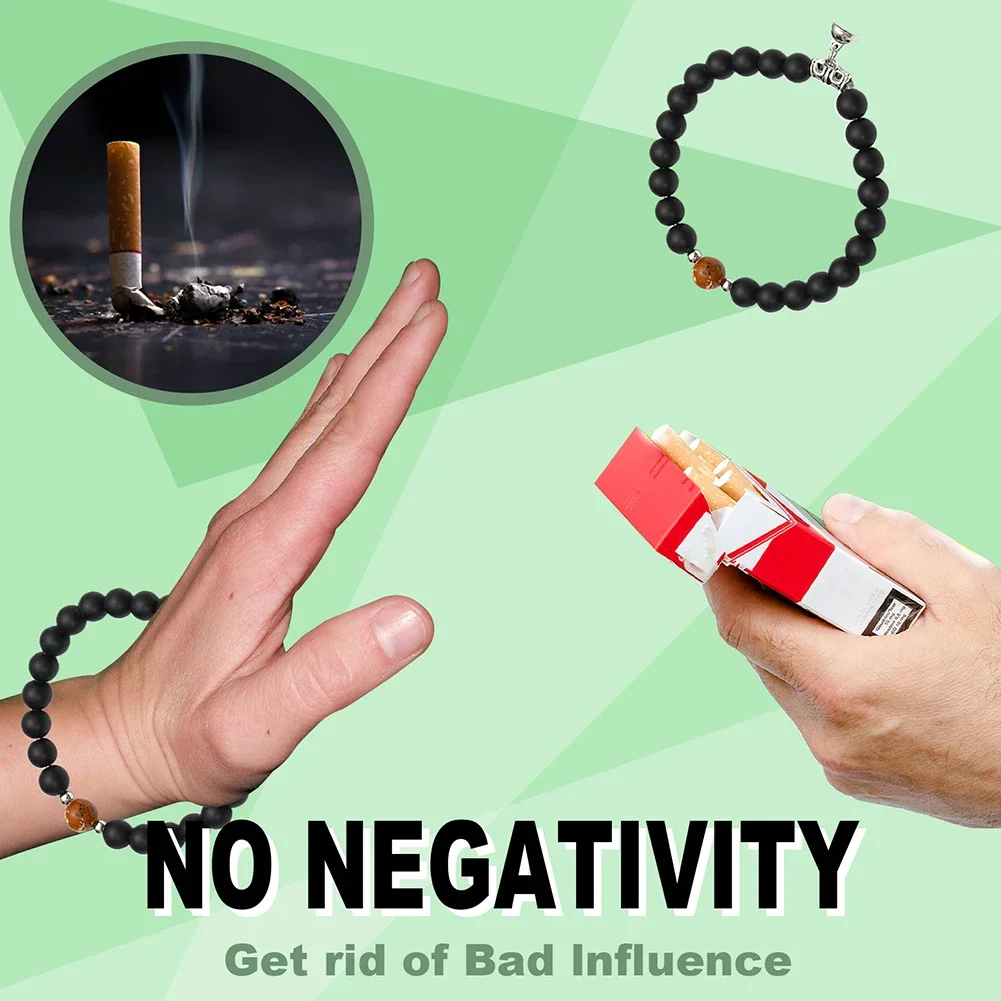 Refuses Nicotine Bracelet 1-5pcs For Men Women Anti-anxiety Natural Stone Jewelry Smoking Cessation Bracelet Fashion Gifts smoking cessation bracelet