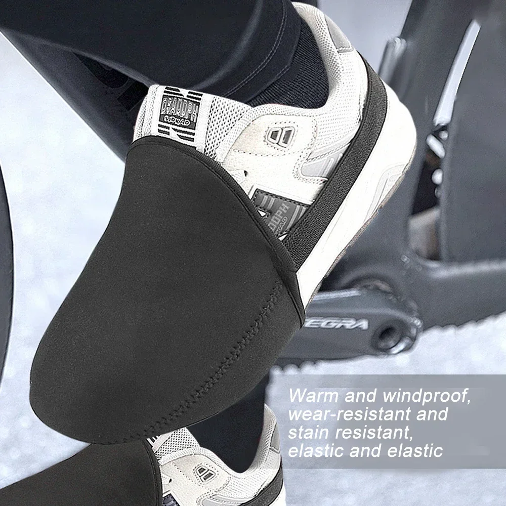 1Pair Riding Half Palm Shoe Covers Shoe Toe Windproof Thermal Outdoor Cycle Overshoes Protector for Mountain Road Cy