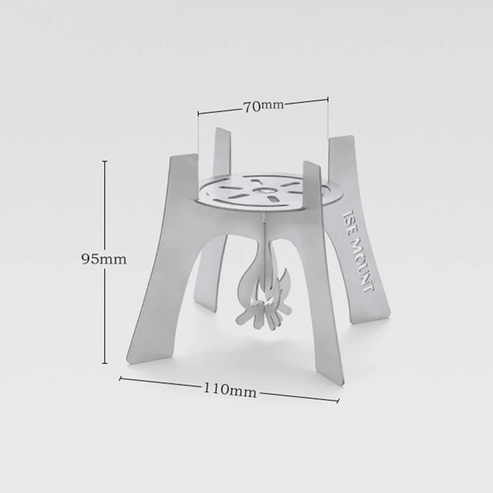 Stainless Steel Stove Stand Support Cross Stove Stand Rack Creative Cookware Accessory for Picnic Backpacking for Mountaineering