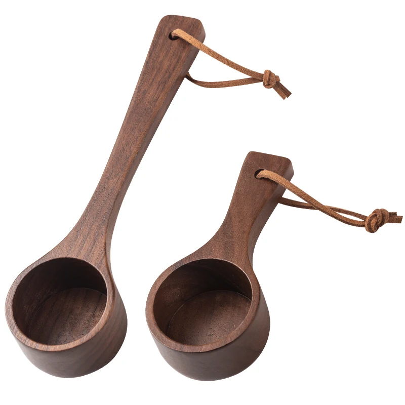 Walnut Wood Mini Wooden Measuring Coffee Scoop Wood Spoon
