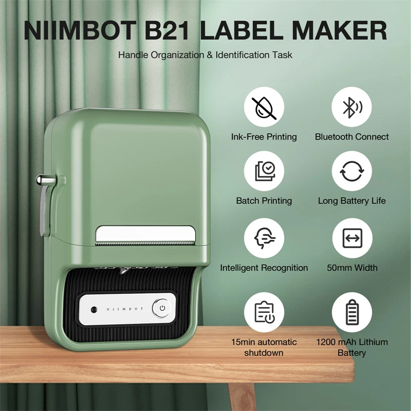 Niimbot B21 Impressora de Etiquetas Portátil sem Fio Bluetooth Label Maker Multifuncional Auto-adesivo Máquina de Etiquetas de Bolso - Imagem 6