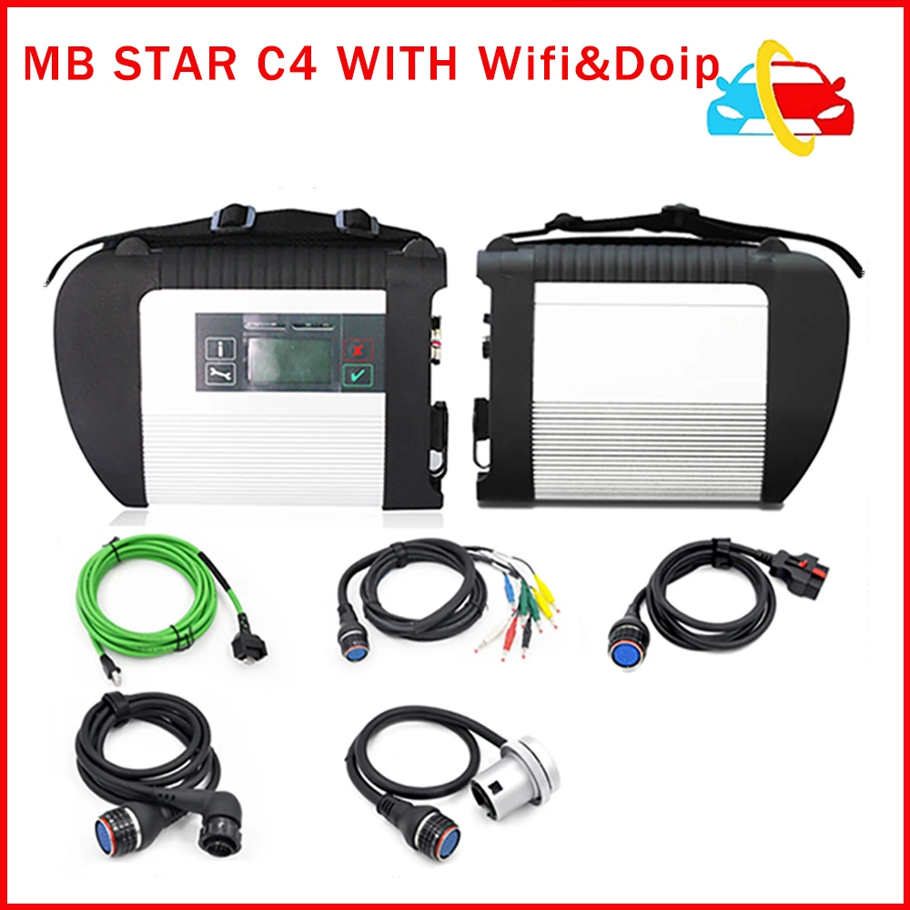 

Newest 2023.06 MB Star C4 Full Chip DOIP With SSD For MB Car Truck Support 12V & 24V WiFi Multiplexer Diagnostic Tool