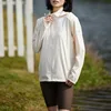 Women's Spring Autumn Hooded Solid Pockets Zipper Cardigan Long Sleeve Hoodies Jacket Coats Casual Loose Office Lady Tops 2