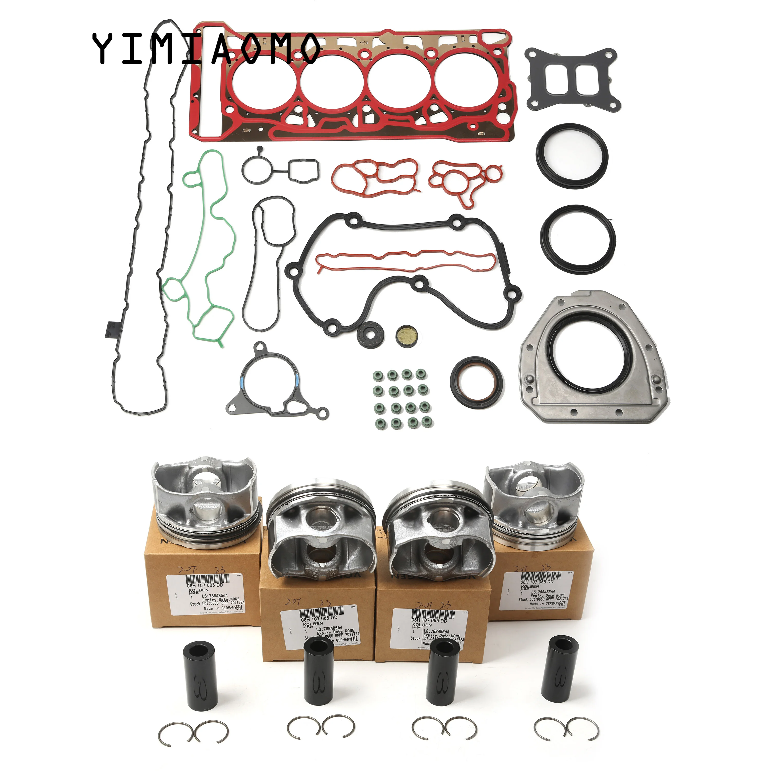 

Modified Big Wave Pistons & Rings Cylinder Gaskest Seals Engine Overhaul Kit 06H 107 065 DD For Audi A4 A5 Q5 Q7 TTS VW Passat