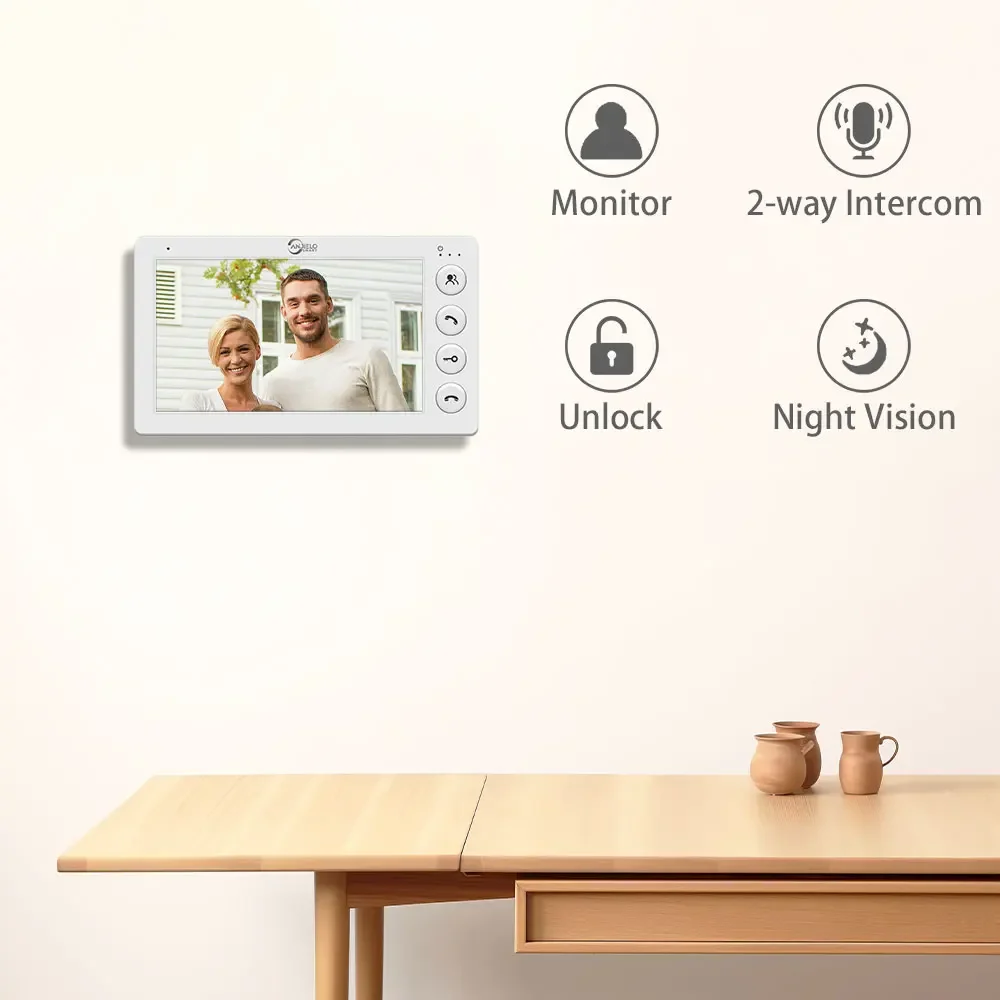 7-inch Video Doorbell Intercom System for Home Video Entry Phone IP65 Outdoor Me