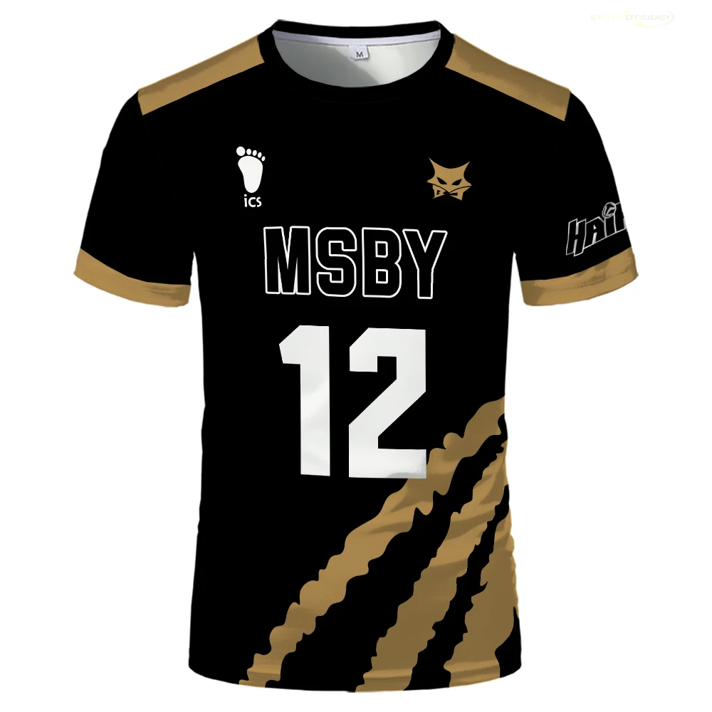 MSBY 21 HINATA ブラック Tシャツ M ハイキュー 日向翔陽 2024 新ハイキュー MSBY アニメジャージ Tシャツ日向翔陽黒