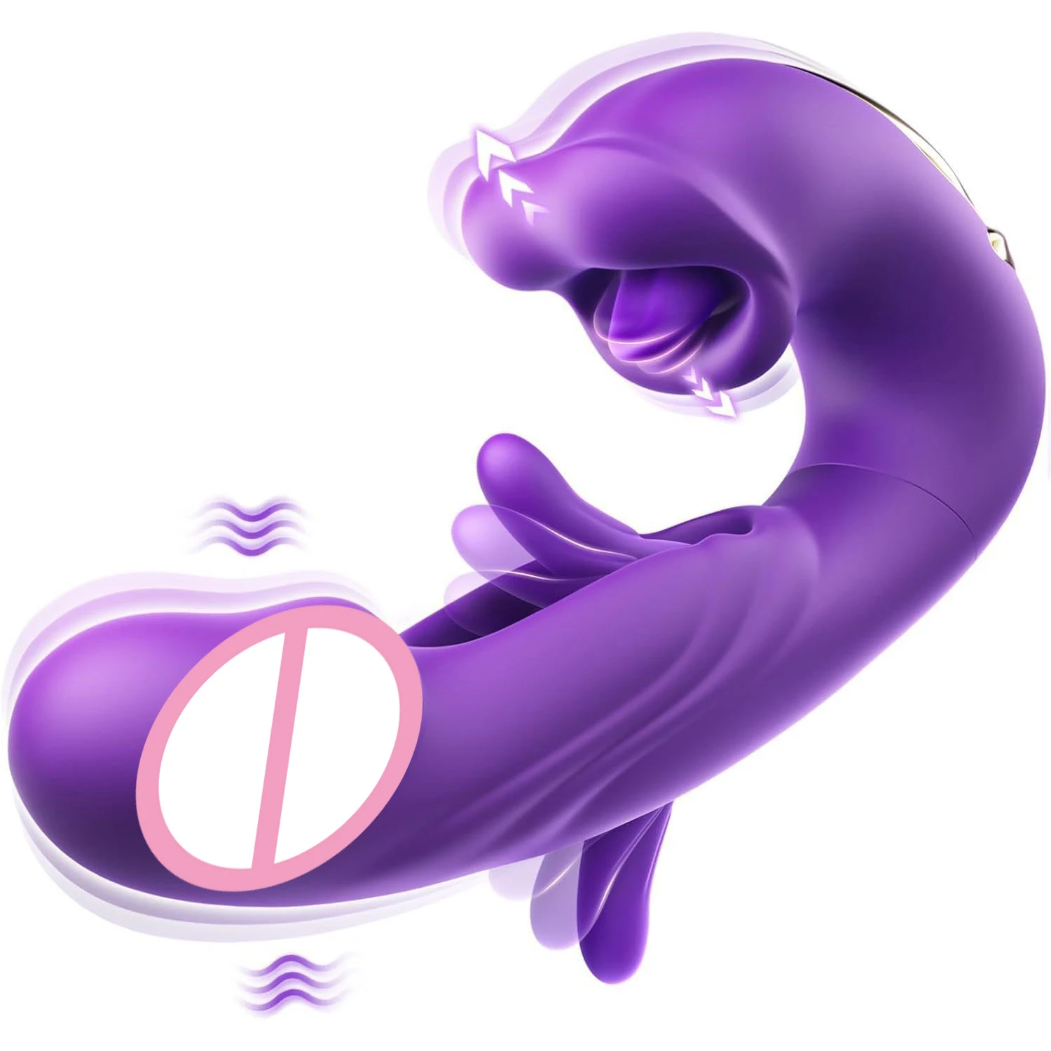 3 in 1 Tongue Licking Dildo Vibrator for Women Clitoral Stimulation G Spot Massager Flapping Masturbator Sex Toys For Adults