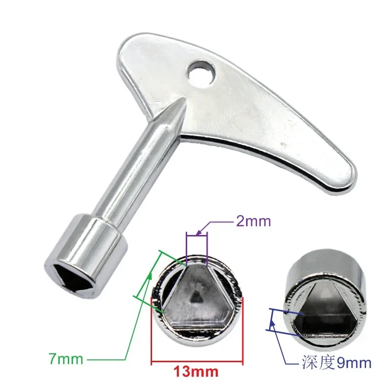 1pcs elevator door key triangular key universal train Broad hand Triangular Key Socket for Electric Cabinets Zinc alloy material