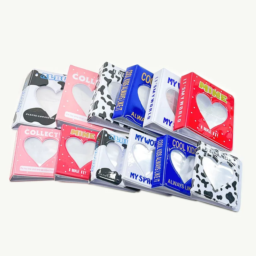 36/64 Tasche Mini Album Fotografico Cuore Portafoto Trasparente Mini Polaroid Album Storage Collect Book Name Card Album