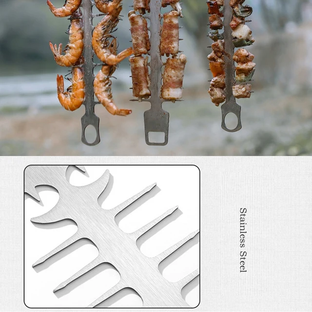 1 Darab Nyárs A Halcsont Alakú Grillezéshez Grillezéshez. - Image 5