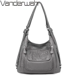 Genuine Leather Handbags Multifunction Casual Tote Bag Bagpack Mochilas Bags For Women Shoulder Bags Ladies Hand Bag Bolsas