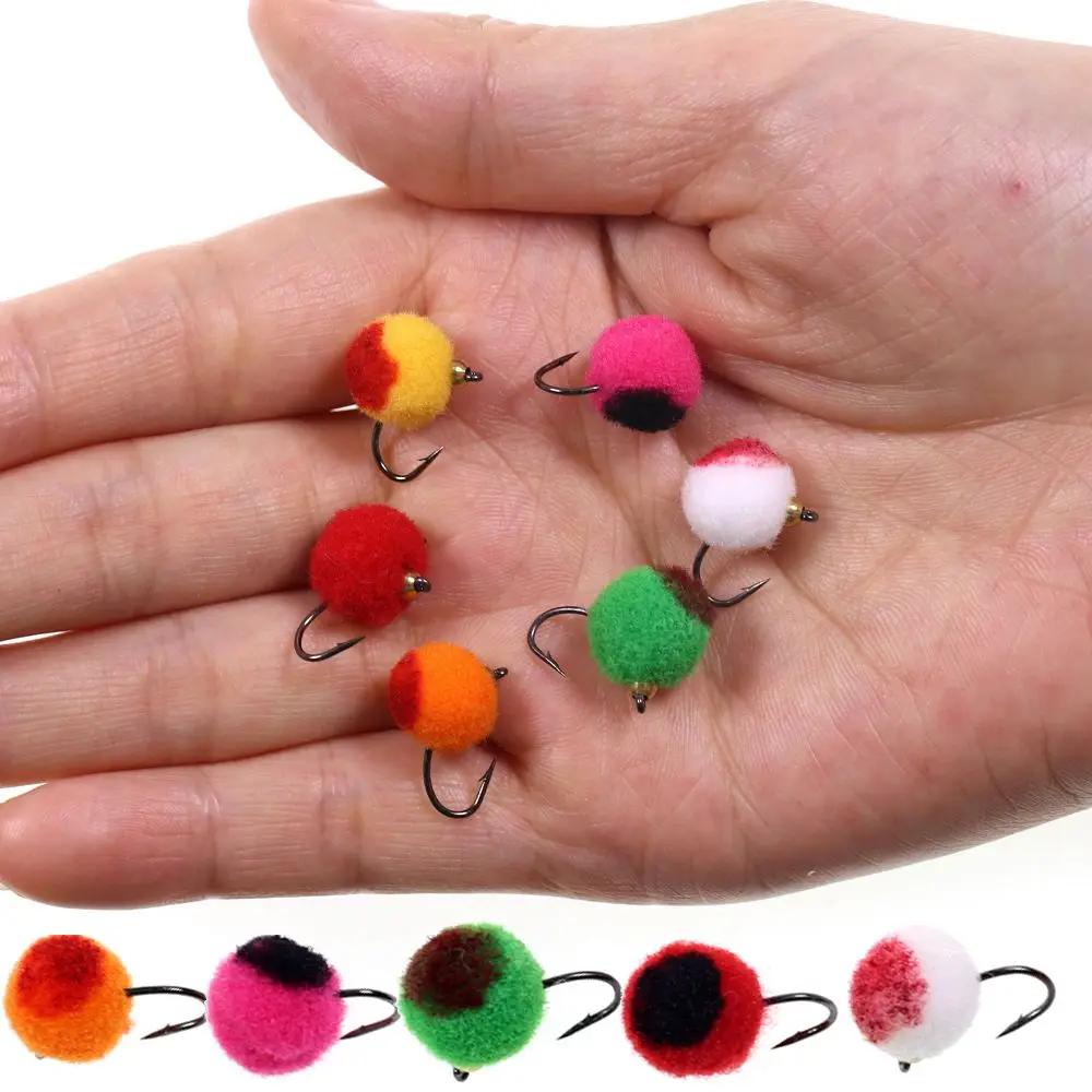 

10pcs 10# Colorful Synthetic Fishing Fly Tying Material Eggs Roe Imitate Trout Salmon Fish Bait Natural Fishing Lures
