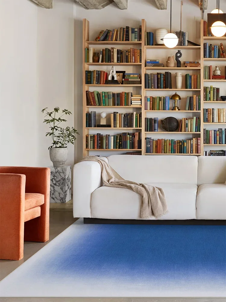Minimalist Gradient Color Living Room Carpets Creative Design Bedroom Bedside Carpet Easy To Care for Dirt-resistant Art Rug 양탄자 3