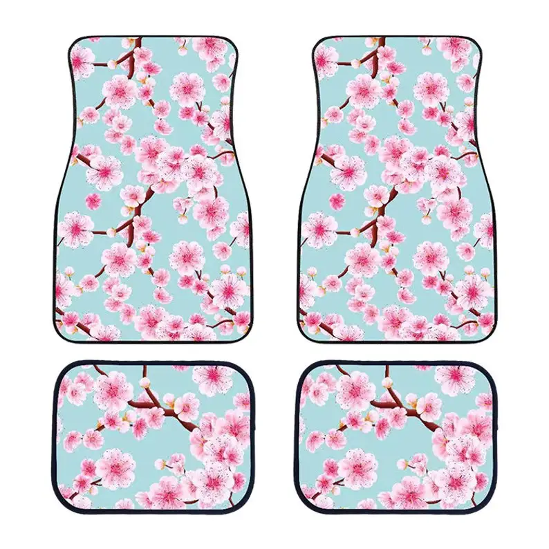 

Cherry Blossom Pink Car Floor Mats Interior Accessories Suitable for Most Car Non-Slip Floor Mats Carpet Universal