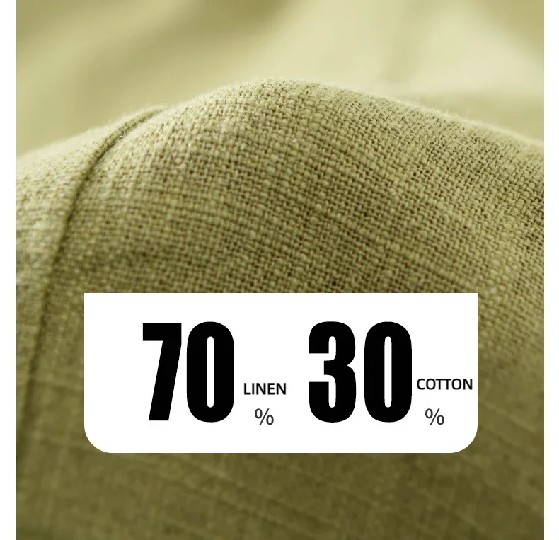 Description Picture 6 of itemNew Cotton Linen Men's Blazer Spring Summer Daily Casual Man Blazers Loose Green Suit Jackets Japanese Retro Youth Male Suit