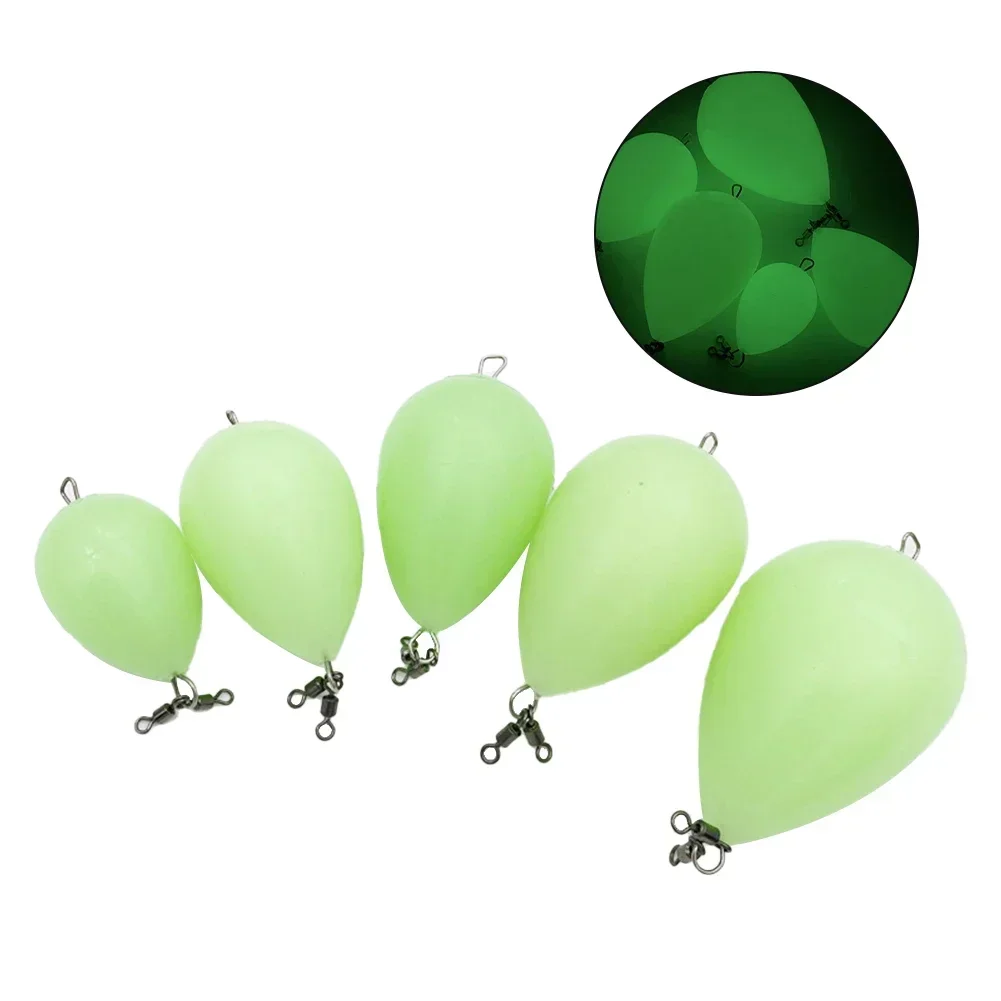 Fishing Floats Fishing Float Fishing Bobber Fishing Buoy Night Fishing Luminous Egg Float Upward Bobber Fishing Floats Thrower Accessory Acrylic Strike Indicators Durable casting egg