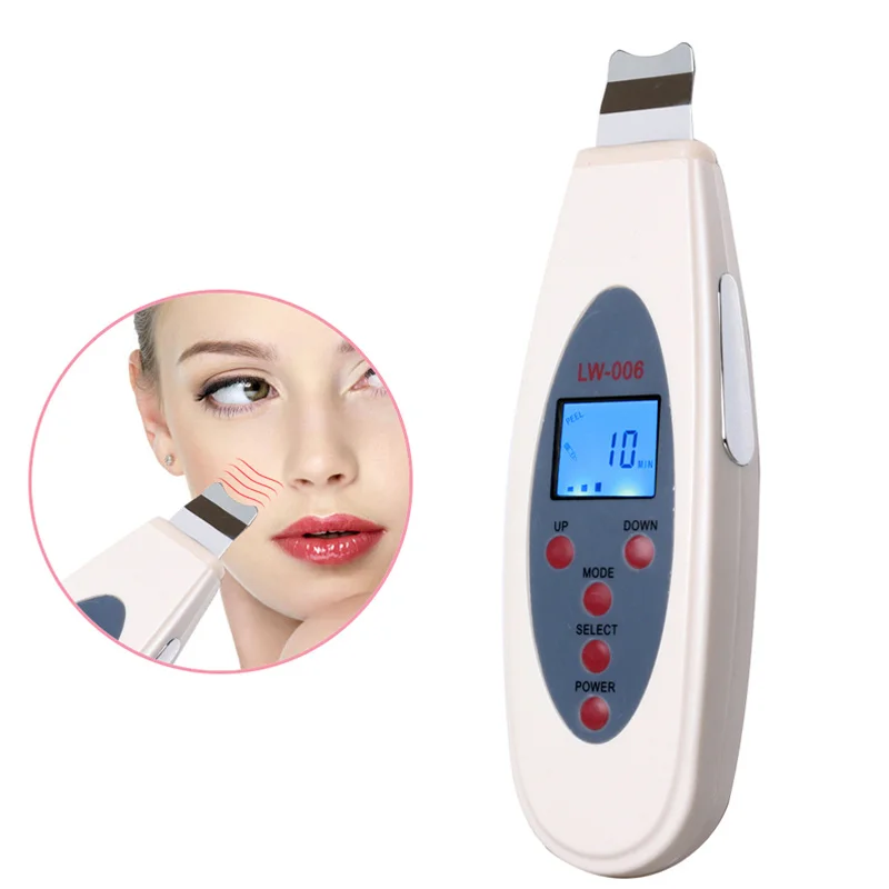 Ultrasonic Skin Scrubber Deep Face Cleaning Machine RemoveFacial Massager Ultrasound Peeling Clean Tone Lift