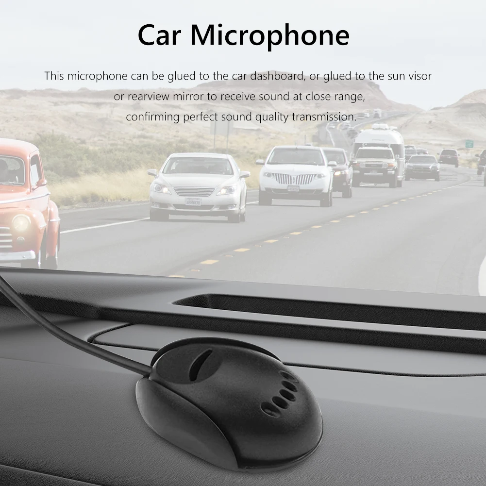 Portable Car Audio Microphone 3.5mm External Mic Intelligent Noise Reduction Microphone for Car Vehicle GPS Bluetooth-compatible - 4