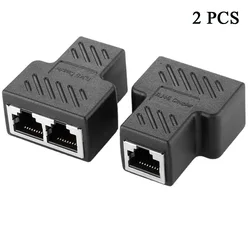 Ethernet Cable Splitter Adapter for Simultaneous Internet Access (2 PCS)