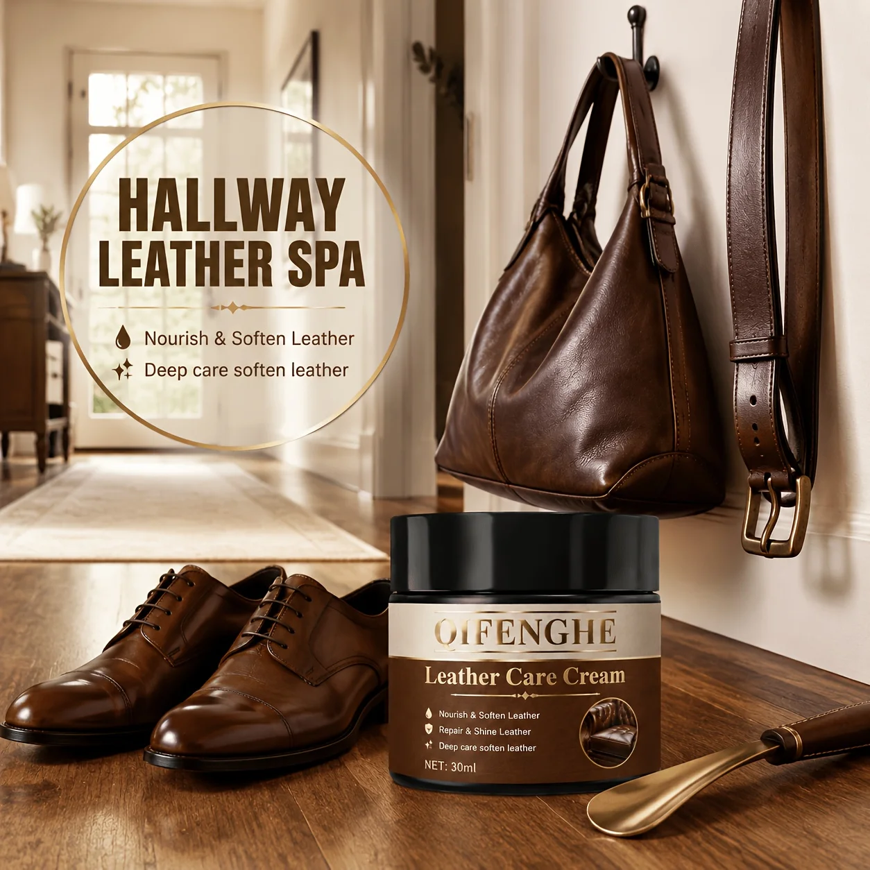 All-Purpose Leather Care Balm, Soften, Restore & Add Water-Resistant Shine