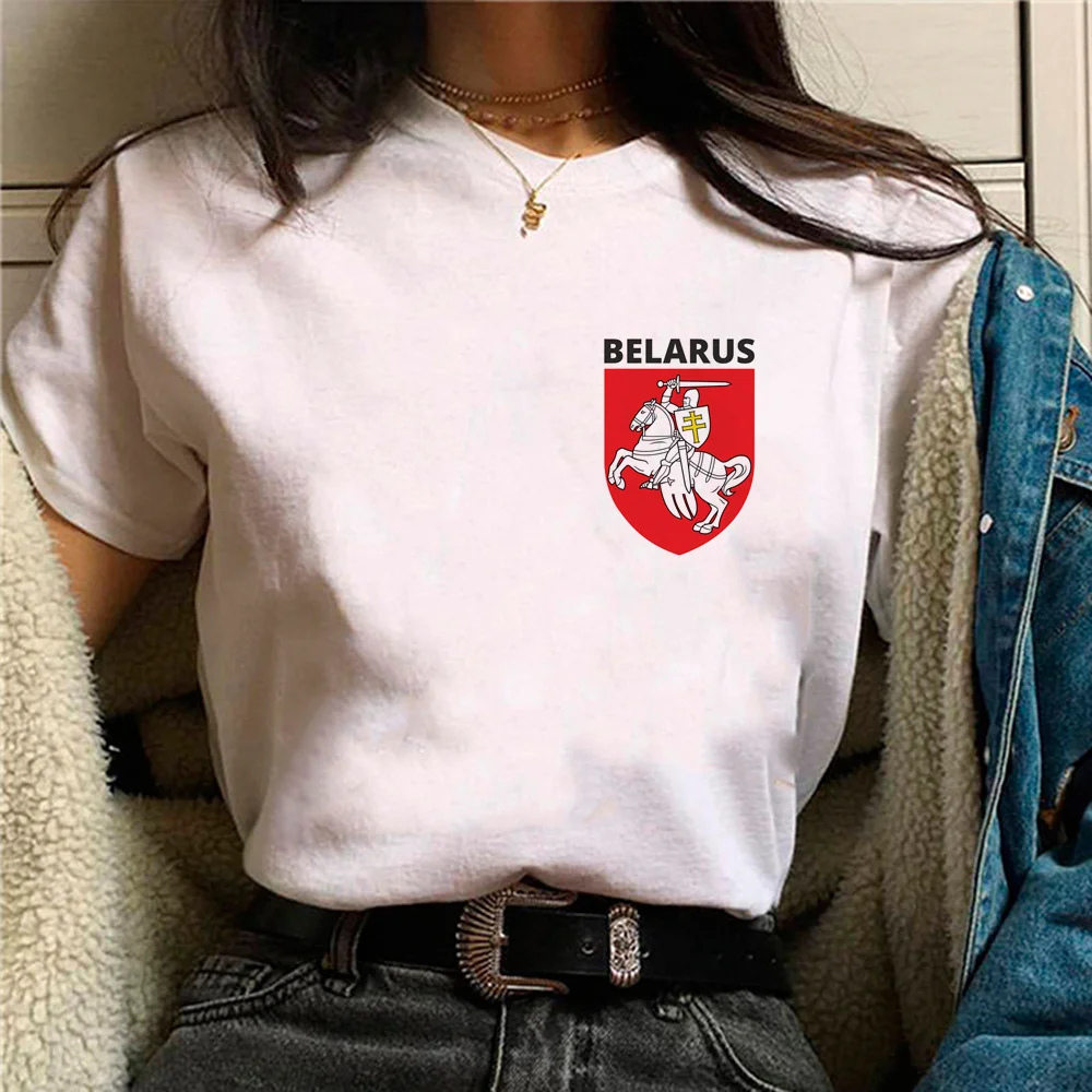 

belarus t-shirts women graphic top female harajuku comic anime clothing