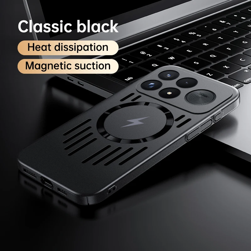 Magnetic Heat Dissipation Shockproof Bumper Case with Hollow-Out Ventilation