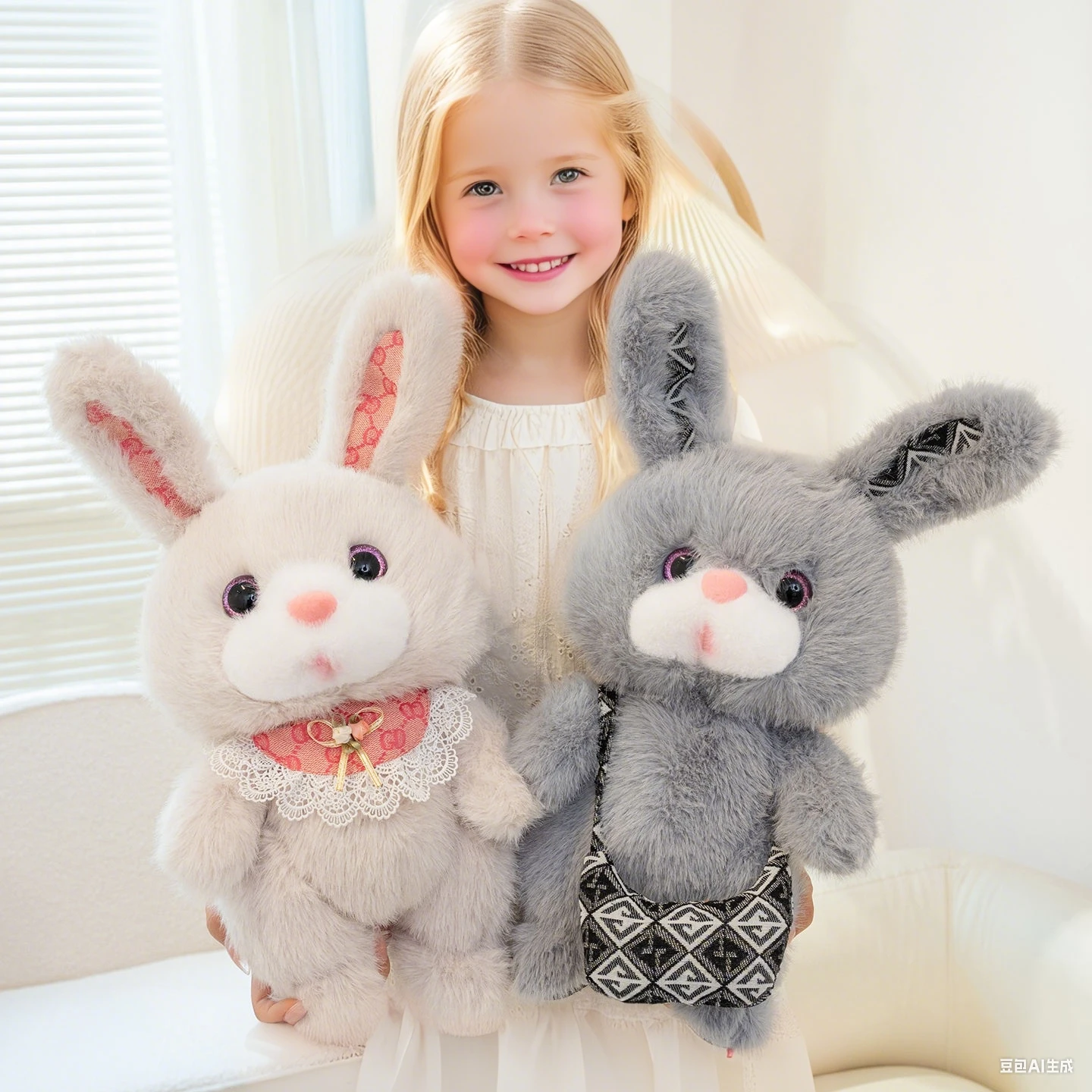 Hot Rabbit Plush Toy Cartoon Stuffed Animal And Hobby Pillow Bed Sofa Back Cushion Kawaii Room Decor Kids Birthday Gift