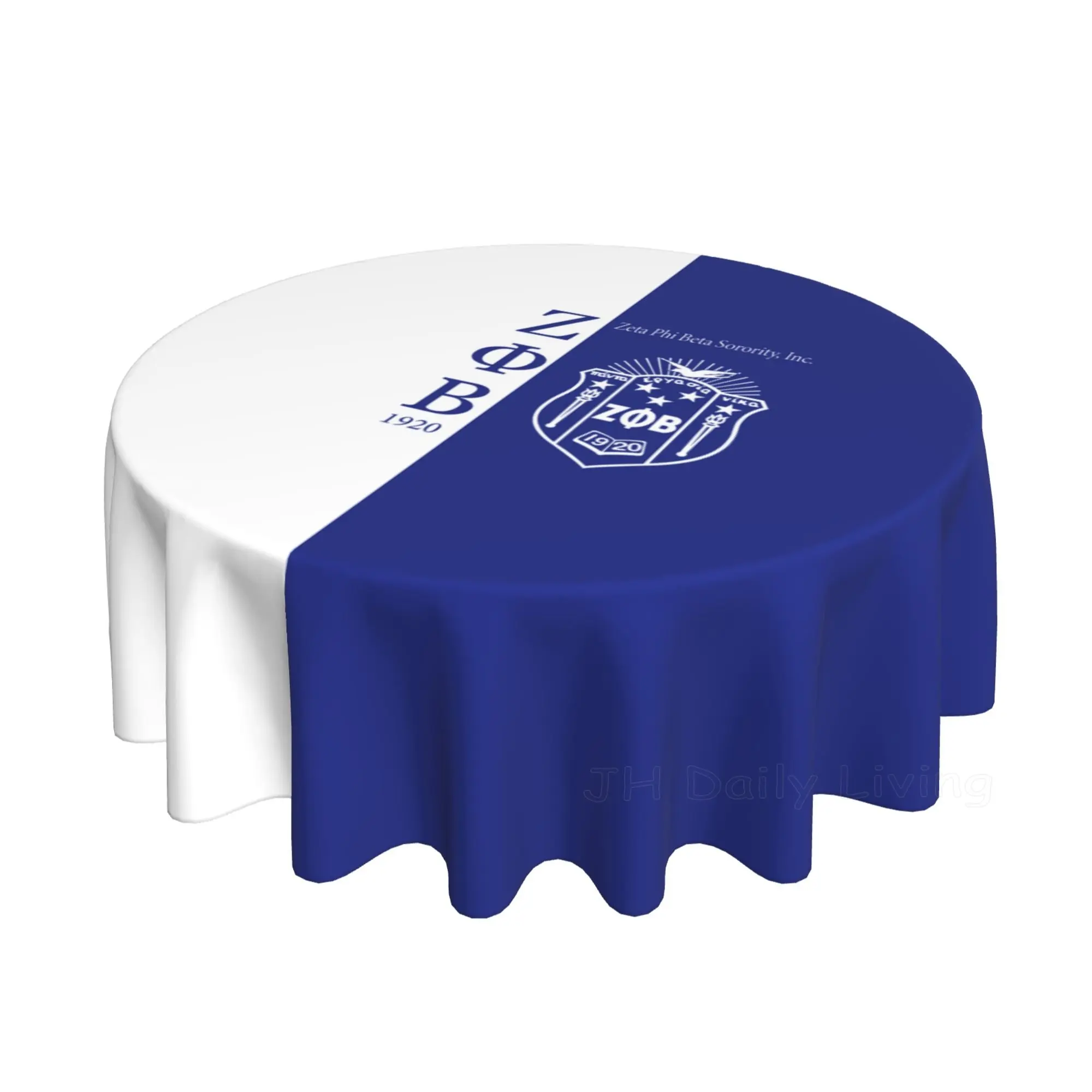 Zeta Phi Beta Round Tablecloth 60 Inch Table Cover Decor Table Clothes