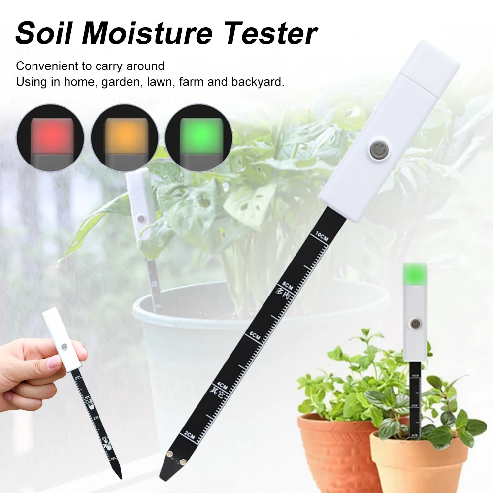 Soil Hygrometer Home Gardening Portable Plastic Probe Watering