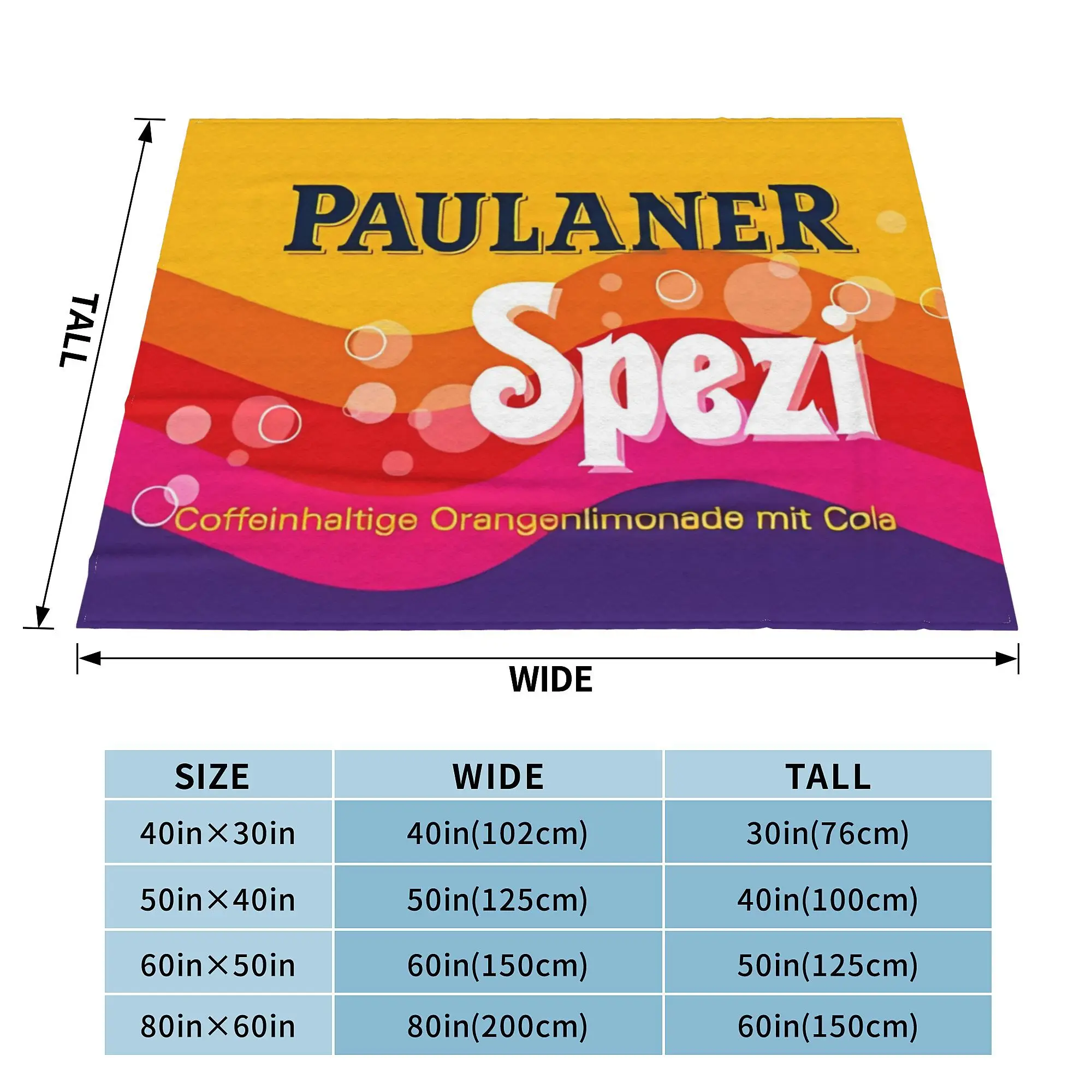 Paulaner Spezi Logo Knitted Blanket Velvet Munich Soft Throw Blanket for Bedding Couch Bed Rug 5